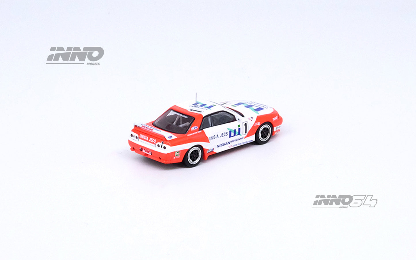 INNO64 1/64 NISSAN SKYLINE GT-R (R32) #1 "UNISIA JECS" JTCC 1993 M. Hasemi / H. Fukuyama IN64-R32-UNIJ