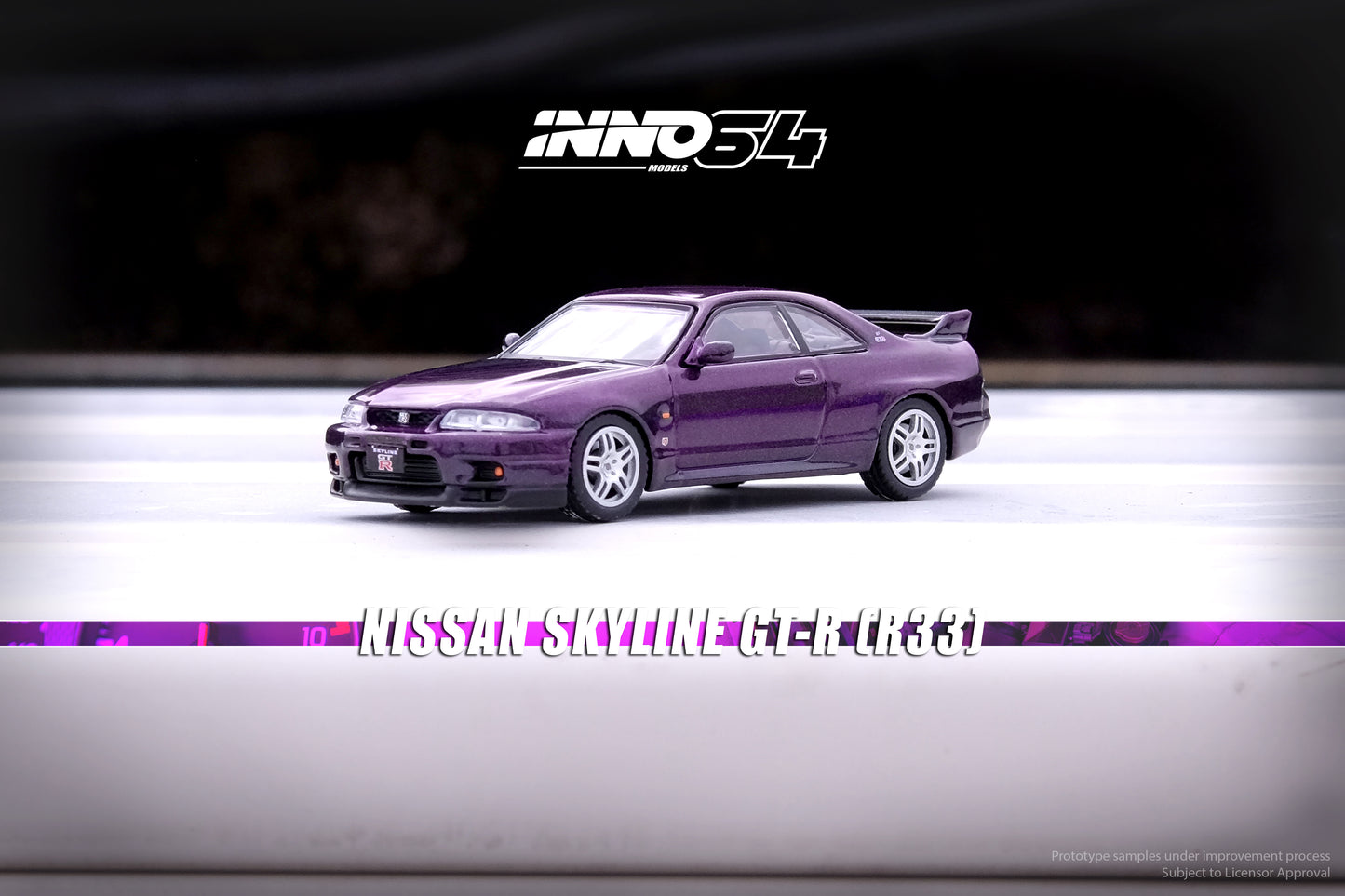 INNO64 1/64 NISSAN SKYLINE GT-R (R33) Midnight Purple IN64-R33-MP