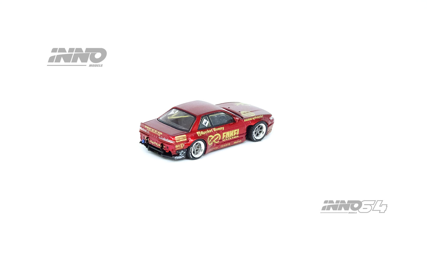 INNO64 1/64 NISSAN SILVIA S13 (V2) PANDEM / ROCKET BUNNY Red Metalic IN64-S13V2-RED