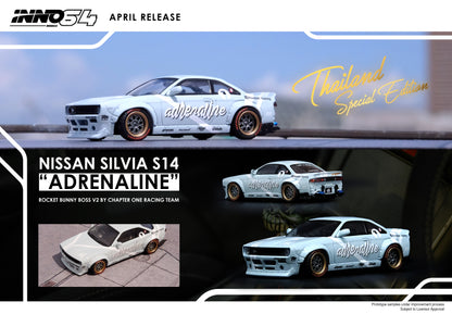 INNO64 1/64 NISSAN SILVIA S14 "ADRENALINE"  Rocket Bunny Boss by Chapter One THAILAND SPECIAL EDITION IN64-S14B-CH1