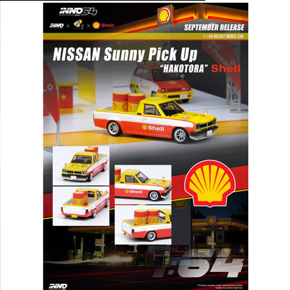 INNO64 1/64 NISSAN SUNNY HAKOTORA Pick-Up "SHELL" IN64-HKT-SHELL