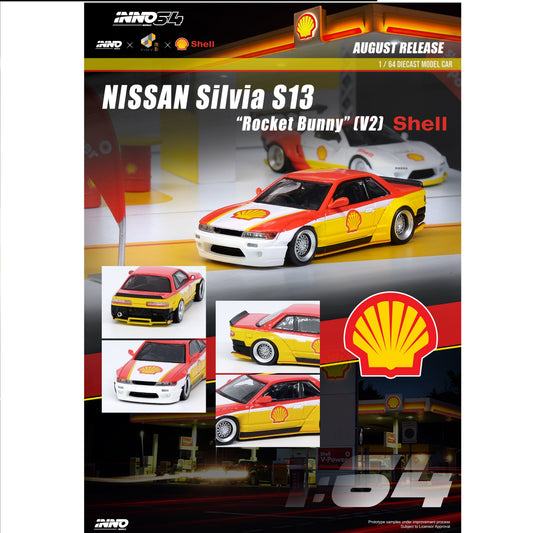 INNO64 1/64 NISSAN SILVIA (S13) V2 PANDEM ROCKET BUNNY "SHELL" IN64-S13V2-SHELL