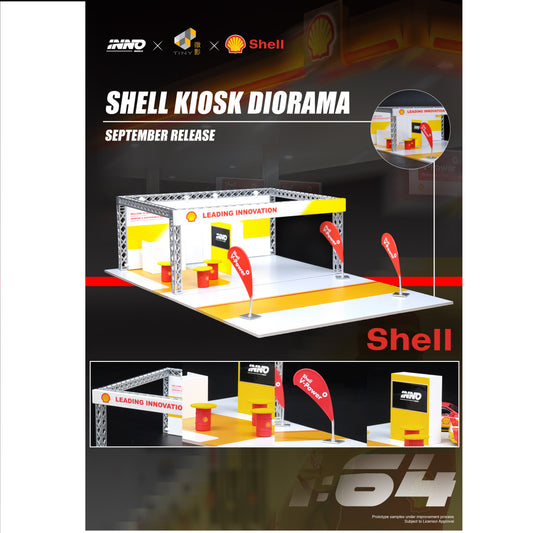 INNO64 1/64 "SHELL" KIOSK DIORAMA DIO64-001-SHELL