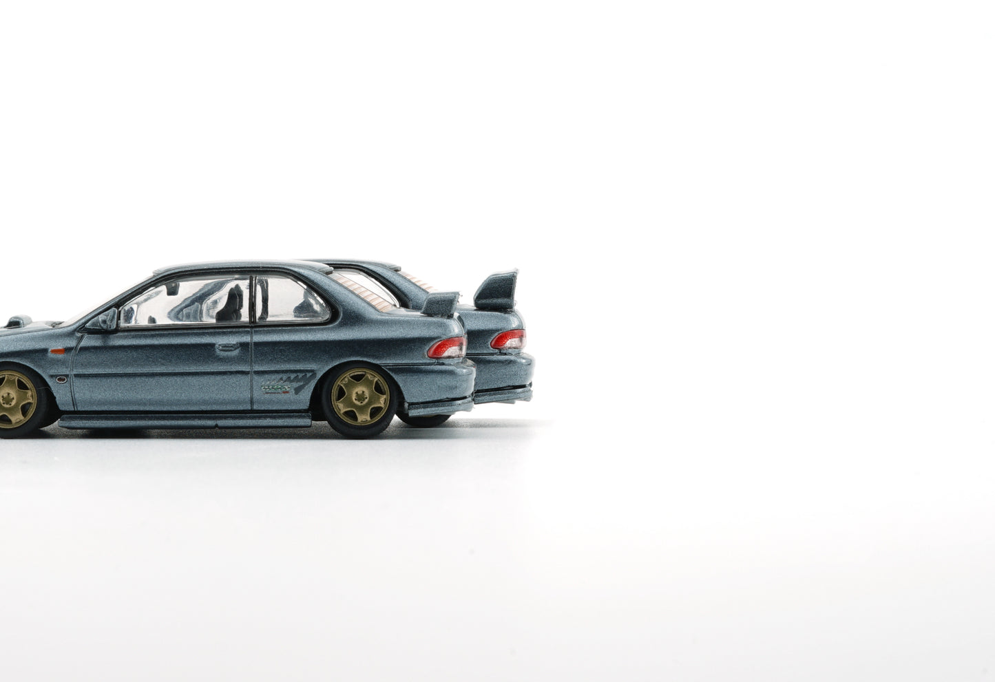 BM CREATIONS JUNIOR 1/64 Subaru Impreza  WRX Type R 3, 4-6 -Dolphin Grey (LHD) 64B0230 (