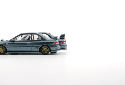BM CREATIONS JUNIOR 1/64 Subaru Impreza  WRX Type R 3, 4-6 -Dolphin Grey (LHD) 64B0230 (