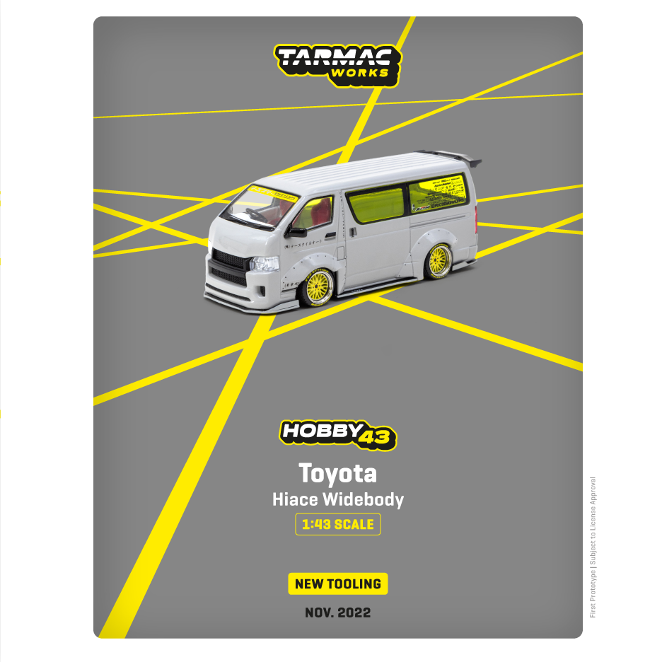 TARMAC WORKS HOBBY43 1/43 Toyota Hiace Widebody Grey T43-024-GR
