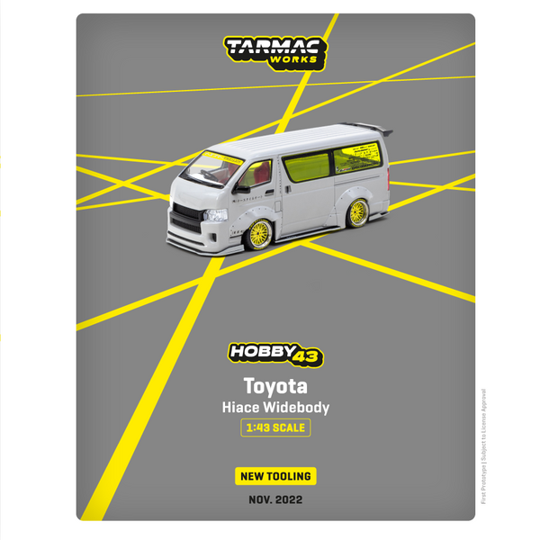 TARMAC WORKS HOBBY43 1/43 Toyota Hiace Widebody Grey T43-024-GR
