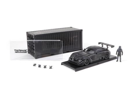 Tarmac Works 1/64 Mercedes-AMG GT3 4A Like Black No. 3 (Black) with Container and Figure (Limited to 500pcs produced) T64-008-4A3B