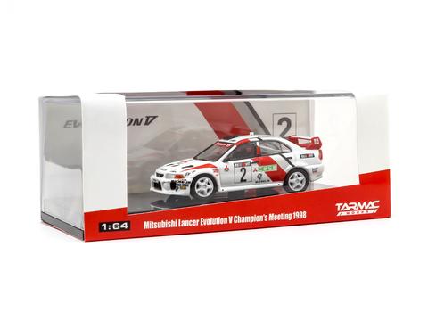 Tarmac Works 1/64 Mitsubishi Lancer Evolution V Champion's Meeting 1998 Richard Burns T64-012-RAL