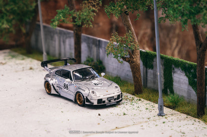 TARMAC WORKS HOBBY64 1/64 RWB 993 Silver Phantom Special Edition T64-017-JC