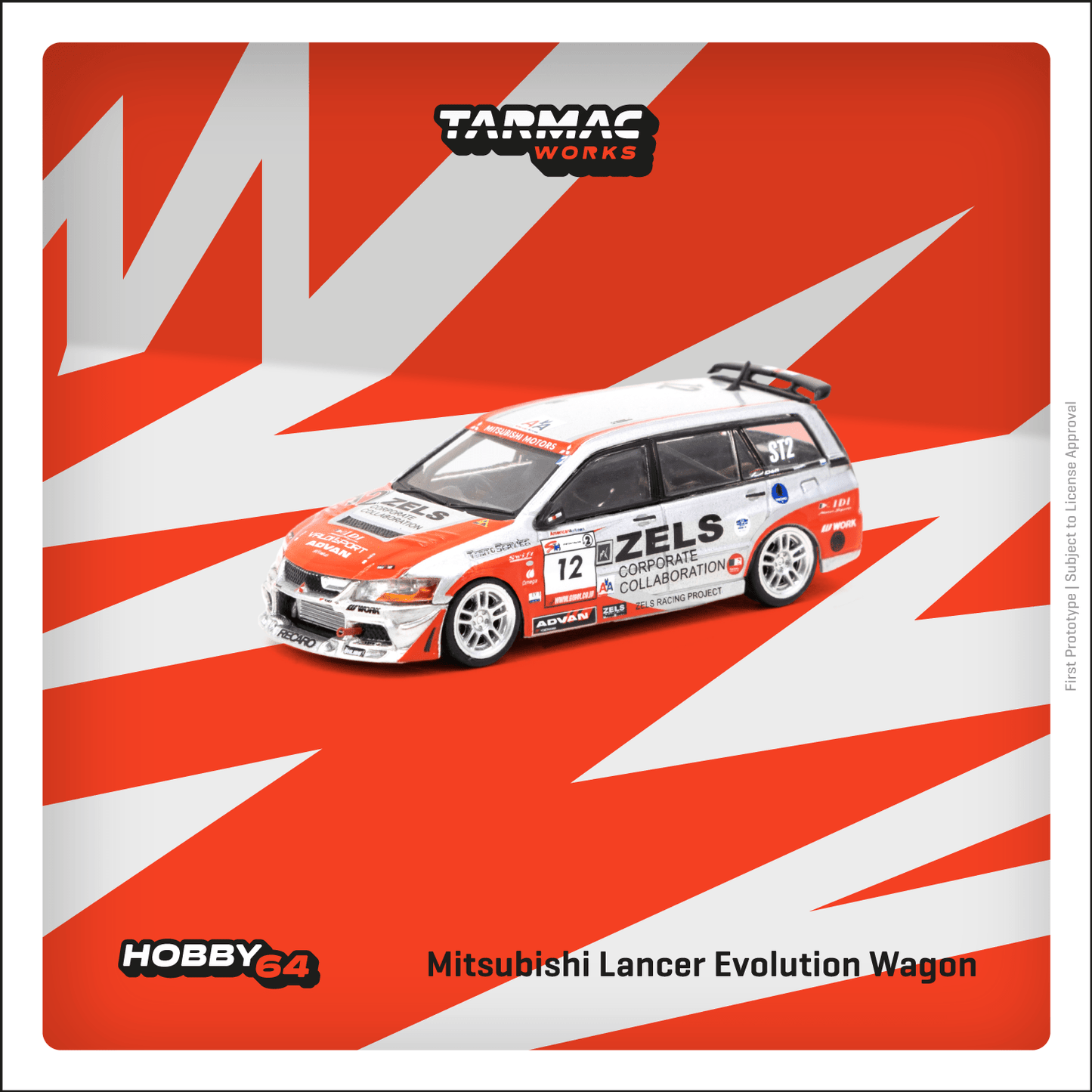 TARMAC WORKS HOBBY64 1/64 Mitsubishi Lancer Evolution Wagon Super Taikyu Series 2007 西村元気 / 菊地靖 T64-042-07ST12
