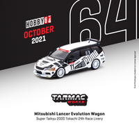 TARMAC WORKS HOBBY64 1/64 Mitsubishi Lancer Evolution Wagon Super Taikyu 2000 Tokachi 24H race livery T64-042-PU