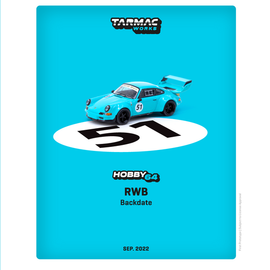 TARMAC WORKS HOBBY64 1/64 RWB Backdate Blue #51 T64-046-BL51