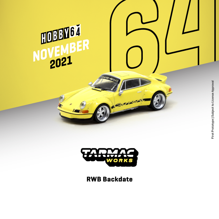 TARMAC WORKS HOBBY64 1/64 RWB Backdate Yellow T64-046-YL