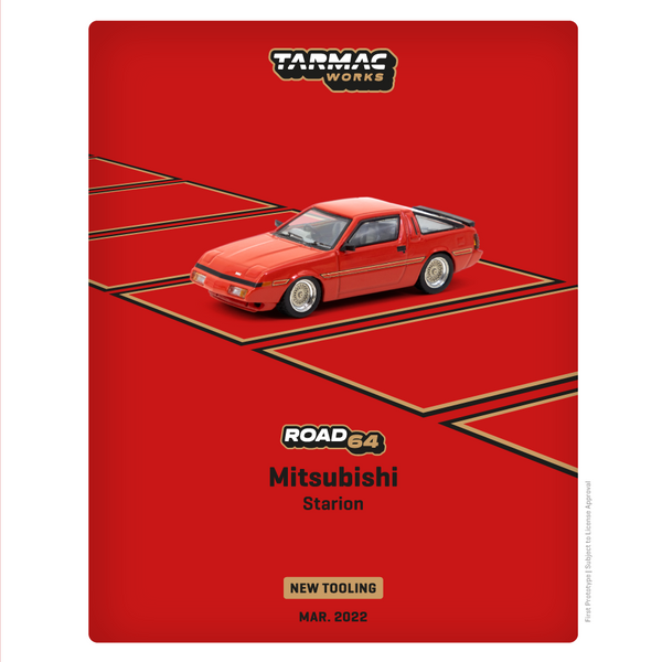 TARMAC WORKS ROAD64 1/64 Mitsubishi Starion Bright Red T64R-055-RED