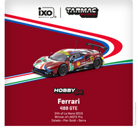 TARMAC WORKS HOBBY64 1/64 Ferrari 488 GTE 24h of Le Mans 2019 - Winner of LMGTE Pro Calado / Pier Guidi / Serra T64-071-18WEC51