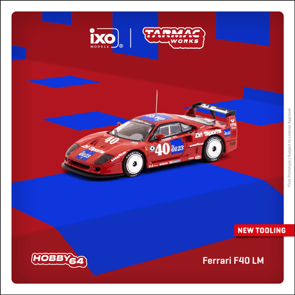 PREORDER TARMAC WORKS HOBBY64 1/64 Ferrari F40 LM T64-075-90TP40 (Approx. Release Date : MAY 2023 subject to manufacturer's final decision)