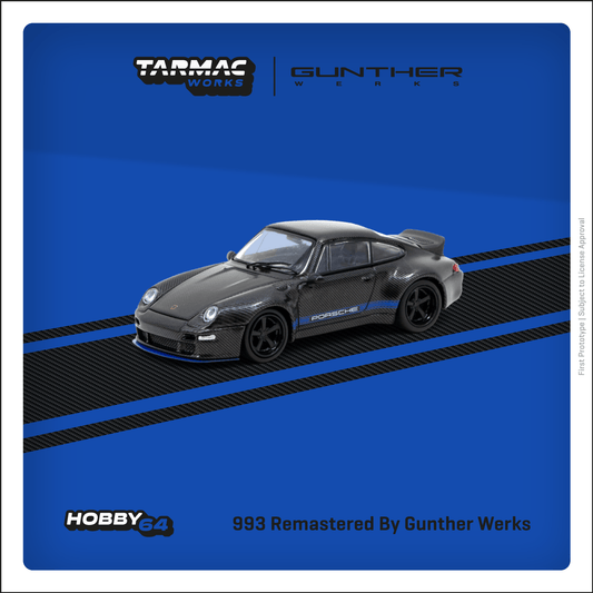 TARMAC WORKS HOBBY64 1/64 993 Remastered By Gunther Werks Black Carbon Fiber T64-TL054-BCF