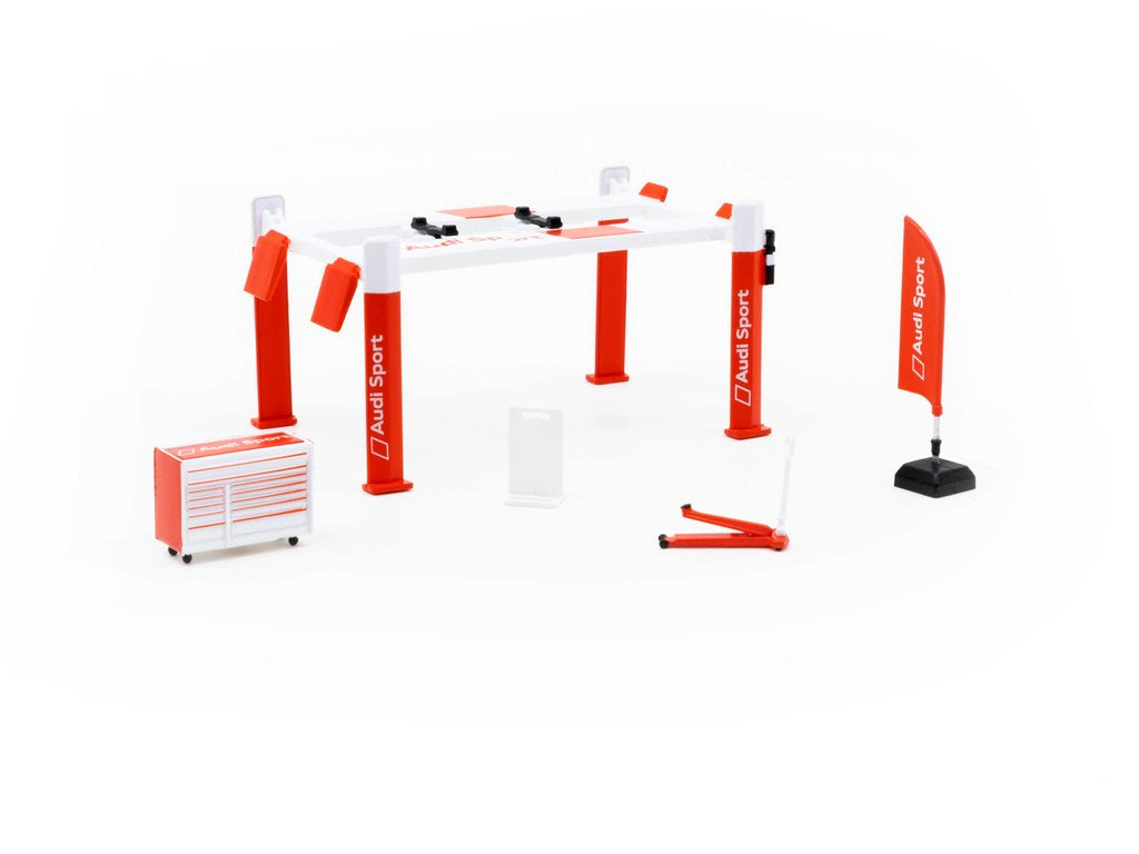 Tarmac Works 1/64 Garage Tools Set Audi Sport - Stickers Included T64A-001-AS