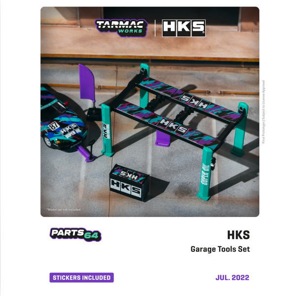 TARMAC WORKS PARTS64 1/64 Garage tools set HKS T64A-001-HKS