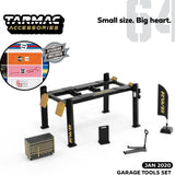 Tarmac Works 1/64 Garage Tools Set RWB - Stickers Included T64A-001-RWB