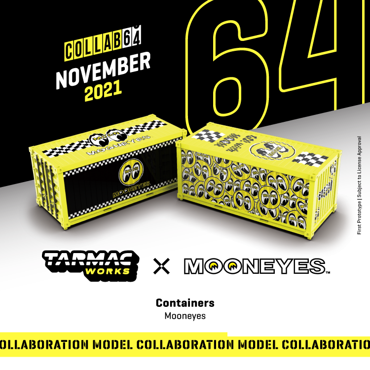 TARMAC WORKS PARTS64 Container Mooneyes "Collaboration with Mooneyes" (For both storage and display of 1/64 cars) T64C-001-ME