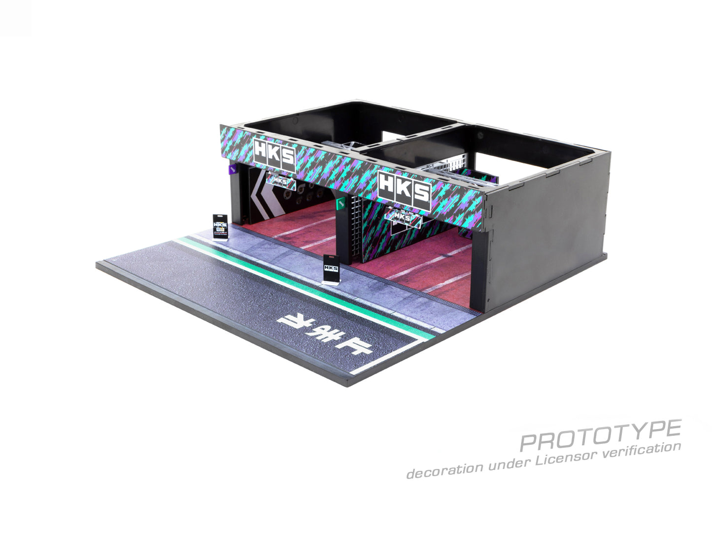 TARMAC WORKS PARTS64 1/64 Pit Garage Diorama HKS (No model car included) T64D-001-HKS