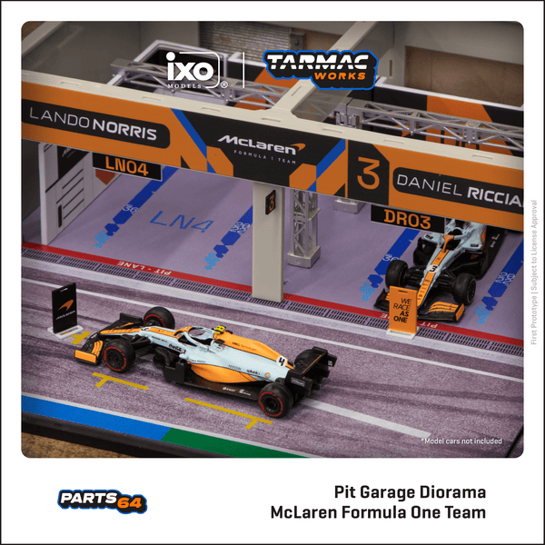 PREORDER TARMAC WORKS PARTS64 1/64 Pit Garage Diorama McLaren Formula 1 Team (No model car included) T64D-001-MCL  (Approx. Release Date : APRIL 2023 subject to manufacturer's final decision)