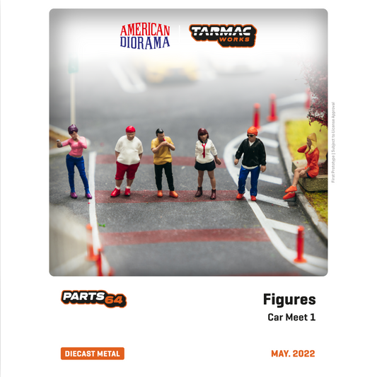 TARMAC WORKS PARTS64 1/64 Figures Car Meet 1 T64F-003-OR