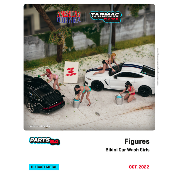 TARMAC WORKS PARTS64 1/64 Figures Set Bikini Car Wash Girls T64F-005-RE