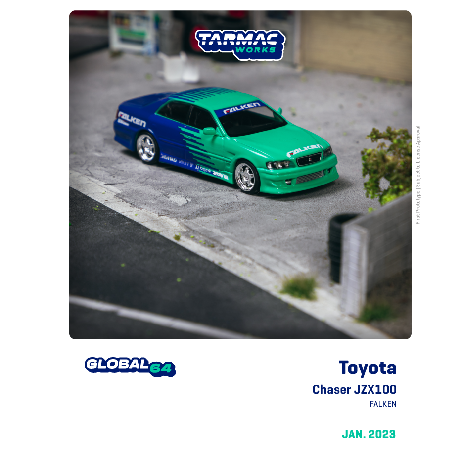TARMAC WORKS GLOBAL64 1/64 Toyota Chaser JZX100 FALKEN T64G-007-FA