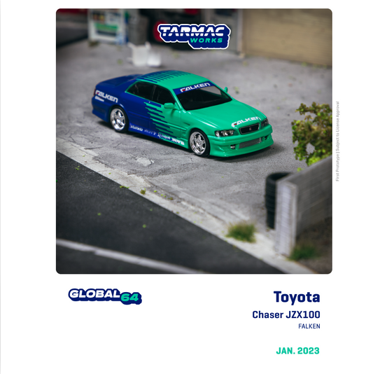 TARMAC WORKS GLOBAL64 1/64 Toyota Chaser JZX100 FALKEN T64G-007-FA