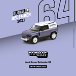 TARMAC WORKS GLOBAL64 1/64 Land Rover Defender 90 Matt Blue Grey T64G-019-BL