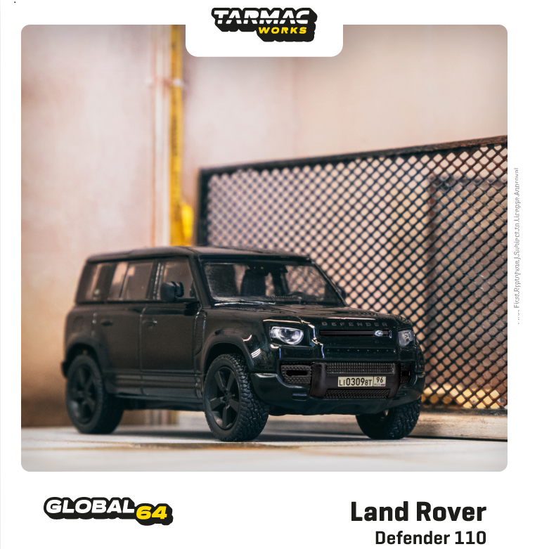 TARMAC WORKS 1/64 GLOBAL64 Land Rover Defender 110 Black