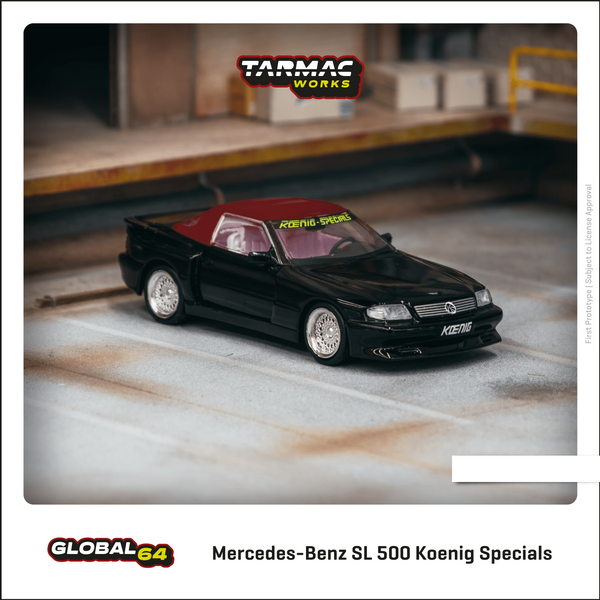 TARMAC WORKS GLOBAL64 1/64 Mercedes-Benz SL 500 Koenig Specials Black T64G-045-BL