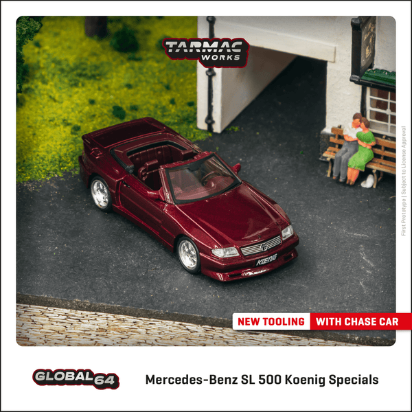 TARMAC WORKS GLOBAL64 1/64 Mercedes-Benz SL 500 Koenig Specials Bordeaux T64G-045-BO