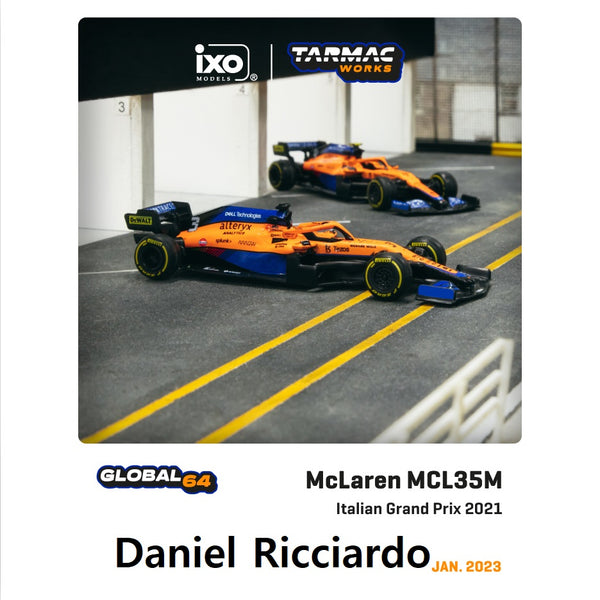 TARMAC WORKS GLOBAL64 1/64 McLaren MCL35M Italian Grand Prix 2021 Winner Daniel Ricciardo T64G-F040-DR2