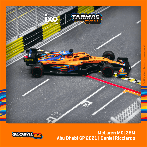 TARMAC WORKS GLOBAL64 1/64 McLaren MCL35M Abu Dhabi Grand Prix 2021 Daniel Ricciardo T64G-F040-DR3