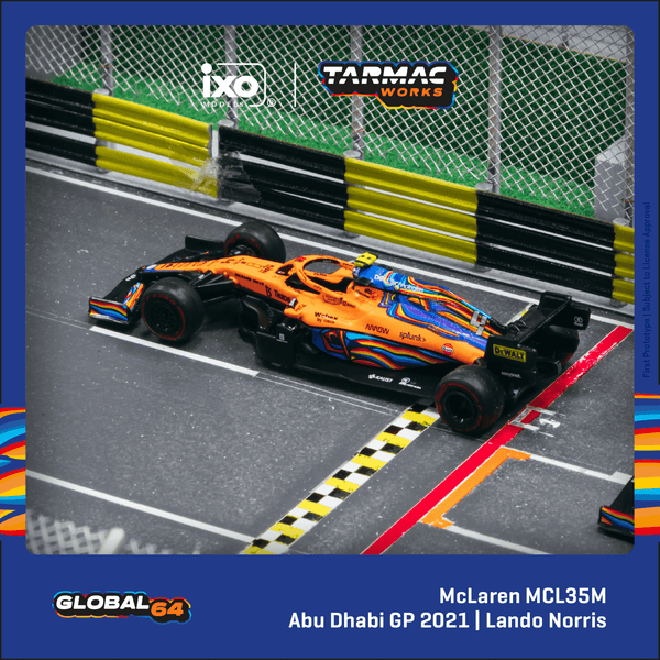 TARMAC WORKS GLOBAL64 1/64 McLaren MCL35M Abu Dhabi Grand Prix 2021 Lando Norris T64G-F040-LN3