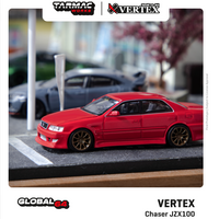 TARMAC WORKS 1/64 GLOBAL64 VERTEX Chaser JZX100 Red Metallic T64G-TL007-RE