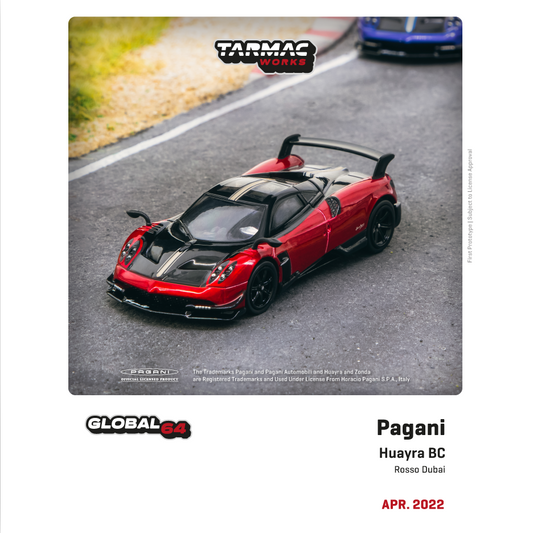 TARMAC WORKS GLOBAL64 1/64 Pagani Huayra BC Rosso Dubai T64G-TL014-RE