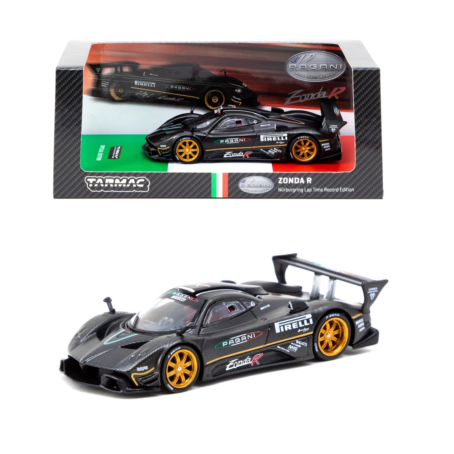 TARMAC WORKS GLOBAL64 1/64 Pagani Zonda R Nürburgring Lap Time Record Edition 2022 HK Toycar Salon Special Edition T64G-TL015-NUR