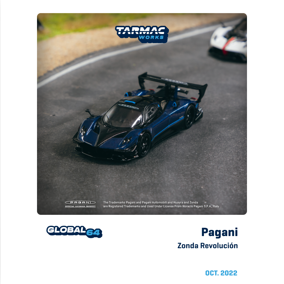 TARMAC WORKS GLOBAL64 1/64 Pagani Zonda Revolución Blue Metallic T64G-TL016-BL