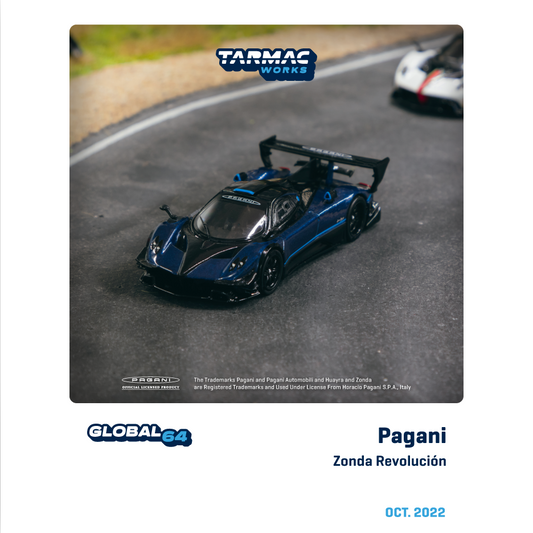 TARMAC WORKS GLOBAL64 1/64 Pagani Zonda Revolución Blue Metallic T64G-TL016-BL