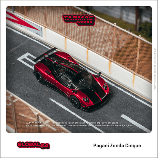 TARMAC WORKS GLOBAL64 1/64 Pagani Zonda Cinque Rosso Dubai T64G-TL021-RE