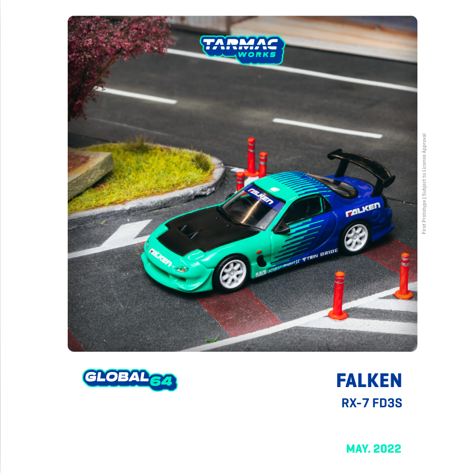 TARMAC WORKS GLOBAL64 1/64 FALKEN RX-7 FD3S T64G-TL022-FA