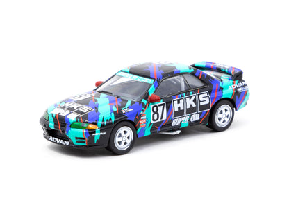 TARMAC WORKS x KYOSHO 1/64 Nissan Skyline GT-R R32 HKS *With metal oil can* (Limited to 1500 pcs) T64K-001-HKS