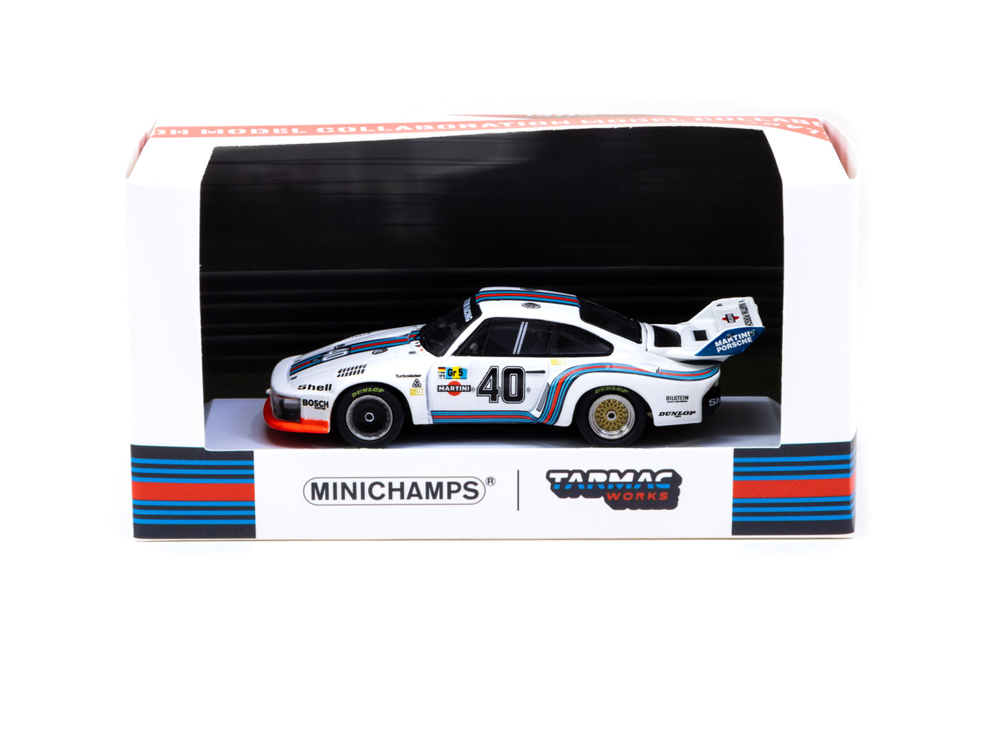 TARMAC WORKS COLLAB64 MINICHAMPS x Tarmac Works 1/64 Porsche 935/76 24h Le Mans 1976 Martini Racing #40 643766340