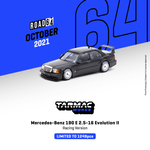 PREORDER TARMAC WORKS ROAD64 Mercedes-Benz 190E 2.5-16 Evolution II  Racing Version in Black Metallic * Limited to 1248pcs * T64R-024-BK2 (Approx. Release Date : Oct 2021 subject to manufacturer's final decision)