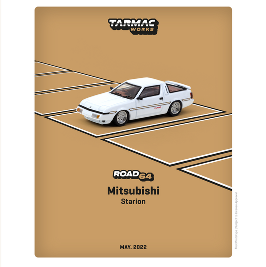 TARMAC WORKS ROAD64 1/64 Mitsubishi Starion White Metallic T64R-055-WHT